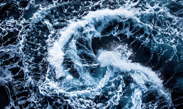 Powerful ocean waves crashing against rocks photo