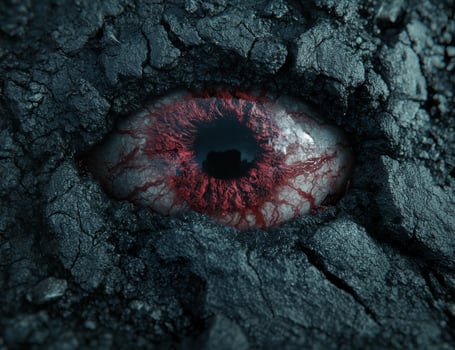 Intense eye of a mysterious creature photo