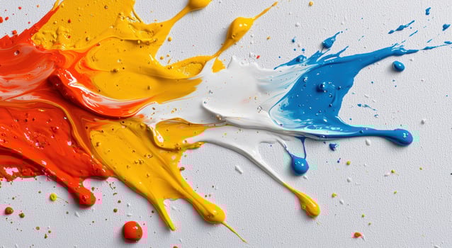 Vibrant paint splatter abstract art photo