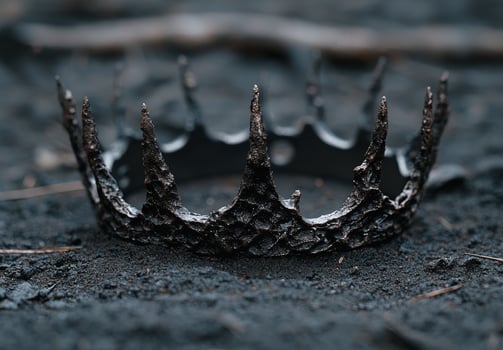 Mysterious dark crown on the ground photo