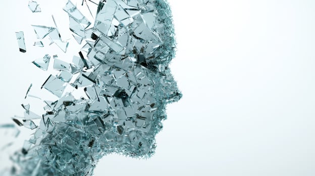 Shattered glass abstract background photo