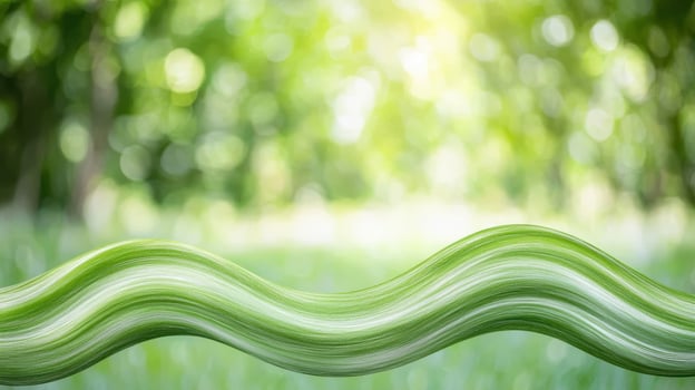 Flowing green leaves in nature photo