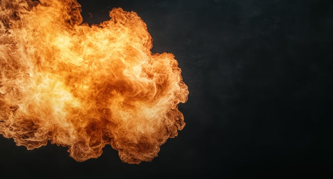 Intense flames of fire photo