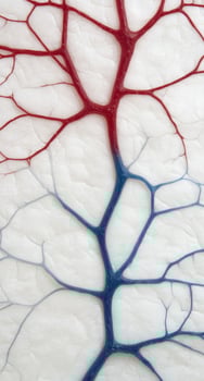 Intricate network of blood vessels photo