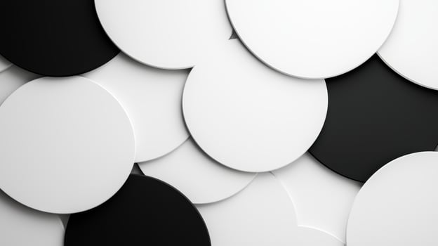 abstract black and white circles photo