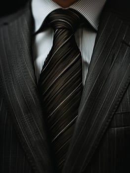 Close up of a formal business suit and tie photo