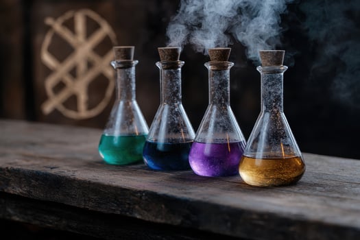 Mysterious alchemical potions photo