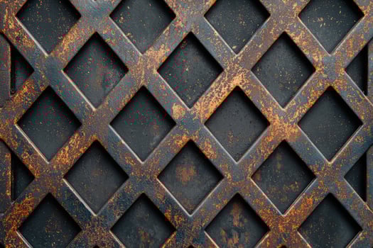 Rusty metal diamond pattern background photo