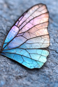 Colorful butterfly wing detail photo