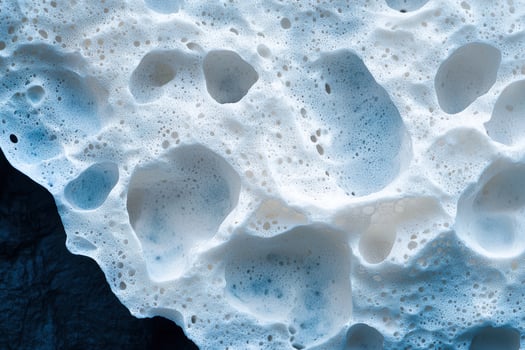 Frozen bubbles in the snow photo