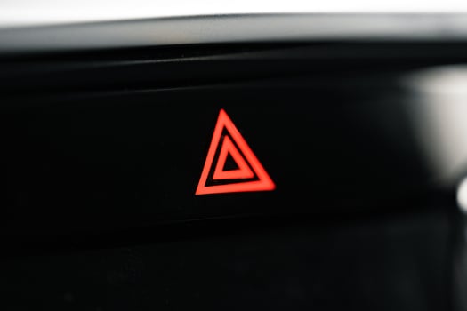 Emergency button in a luxury car close up photo