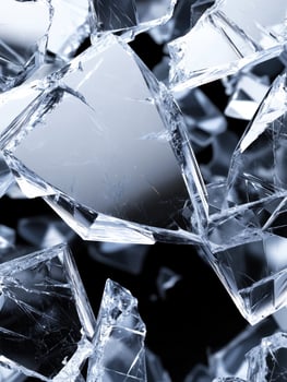 Shattered glass abstract background photo