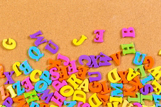 colorful toy alphabet letters photo