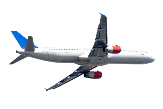 Plane on white background photo