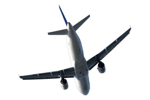 Plane on white background photo
