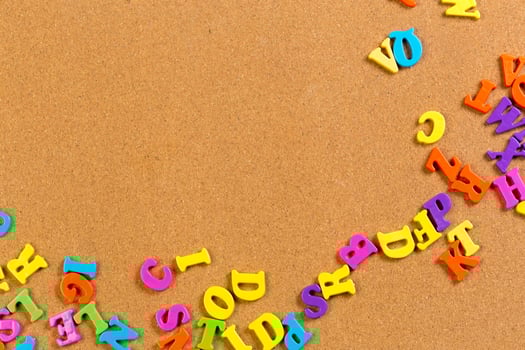 colorful toy alphabet letters photo