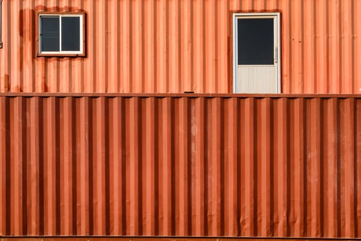 Surface orange stacked container warehouse photo
