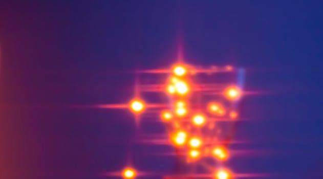 Christmas garland lights. Winter home decor. photo