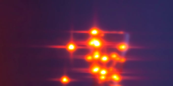 Christmas garland lights. Winter home decor. photo