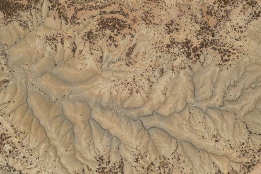Aerial view of the Abanilla desert or Mahoya Desert in Murcia, Spain photo
