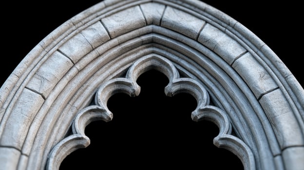 gothic architecture detail with arched window photo