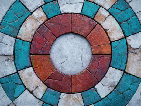 Colorful mosaic tile pattern photo