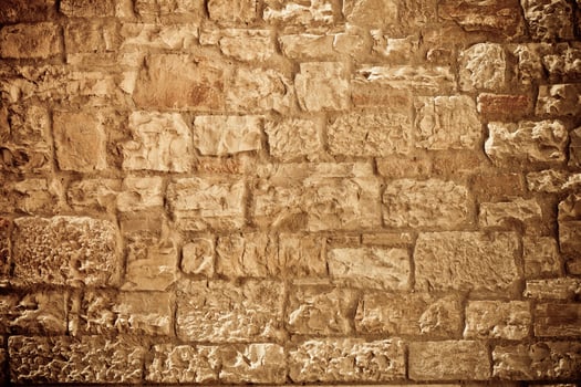 Limestone brick wall photo
