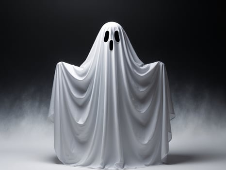 A ghostly white ghostly ghost with a black background photo