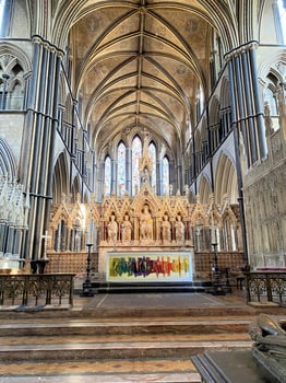 Worcester in the UK on 26 August 2024. A view of the interior of Worcester Cathedral photo