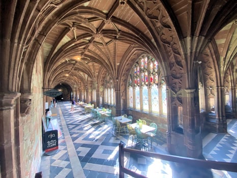 Worcester in the UK on 26 August 2024. A view of the interior of Worcester Cathedral photo