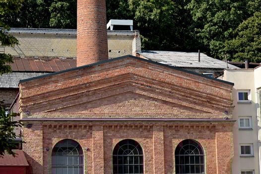 a red brick building photo