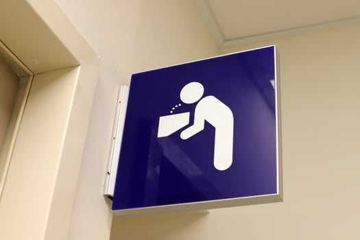 Information signs and posters in Israel photo