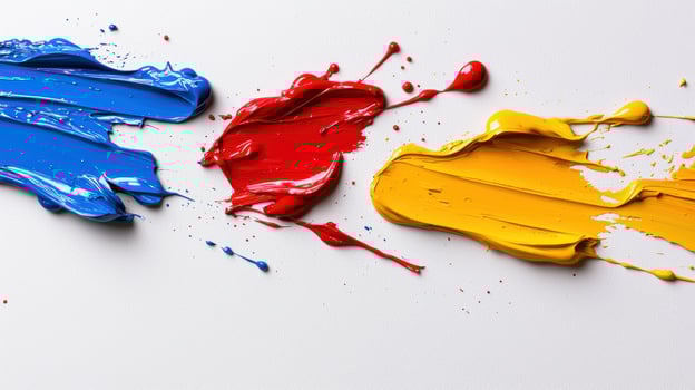 Vibrant paint splatter abstract background photo