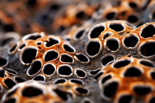 Intricate honeycomb structure photo