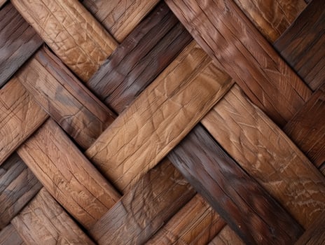 Interlocking wooden planks in warm tones photo