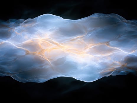 Ethereal cloud formations in the night sky photo