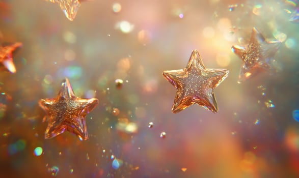 Three stars are floating in the air photo