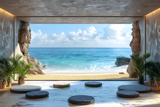 Tranquil Beachfront Retreat with Ocean View and Modern Zen Ambiance photo