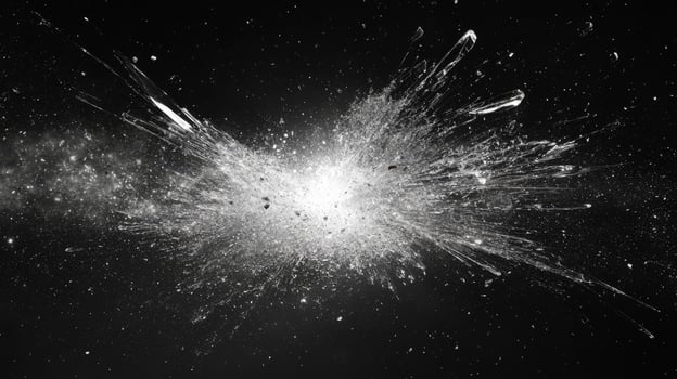 A powerful burst of energy radiates outward, creating a mesmerizing display of chaos and motion photo