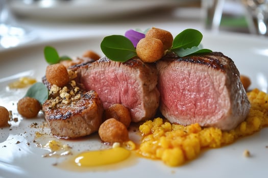 Exquisite Beef Steak Presentation photo