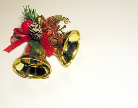 Christmas Bells On White Background photo