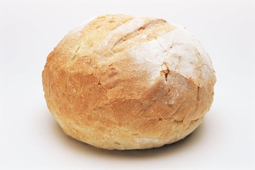 A loaf of bread on a white background photo