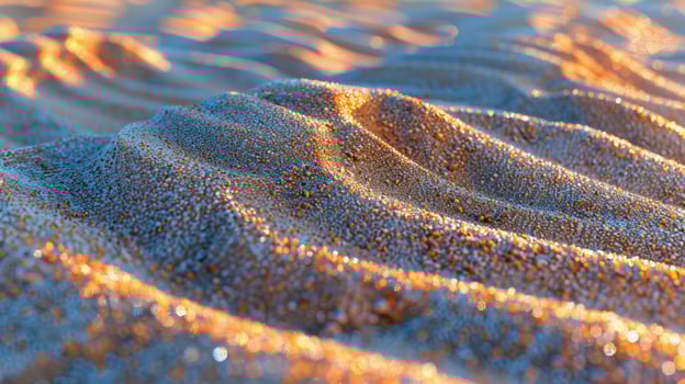 Close-Up View of Sand Dunes Shimmering in Sunlight photo