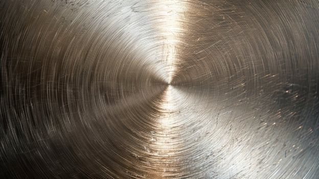 Concentric metal texture with radial brushed pattern photo