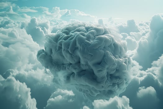 Ethereal cloud formation in the sky photo