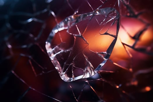 Shattered glass texture with warm lighting photo