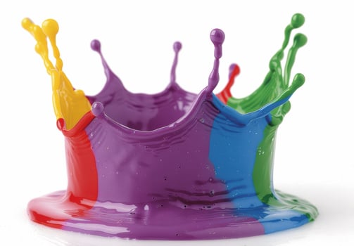 Colorful paint splash photo