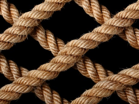Intricate pattern of braided rope photo