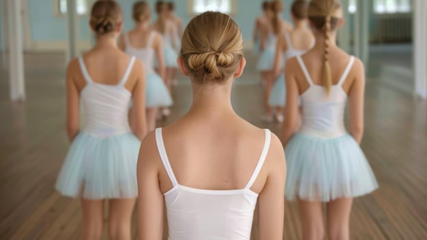 ballet dancers in white outfits photo