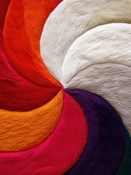 Vibrant textile patterns and textures photo